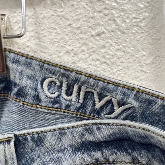 NWT Slink Jeans Womens Shorts Blue Size 16 Bermuda Easy Fit Distressed Look - Picture 5 of 9